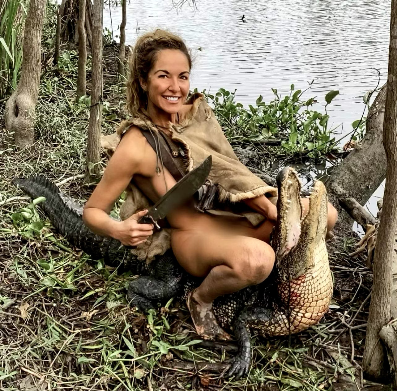 amber with the gator